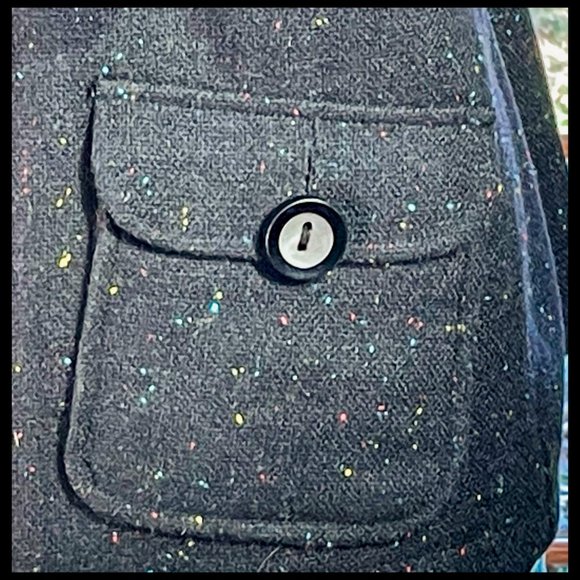 ▪️ANTHRO▪️NICK & MO▪️Retro Multi-Color Speckle Wool Blend Cardigan Top - Picture 4 of 7